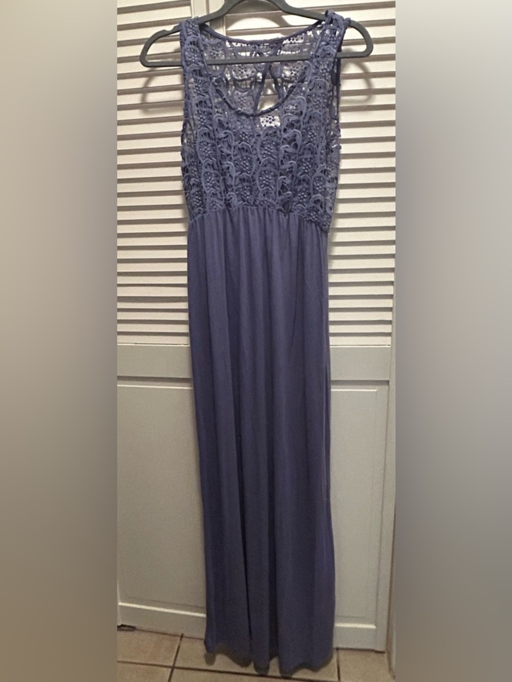 Altar'd State Dusty Purple Crochet Bodice Maxi Dress